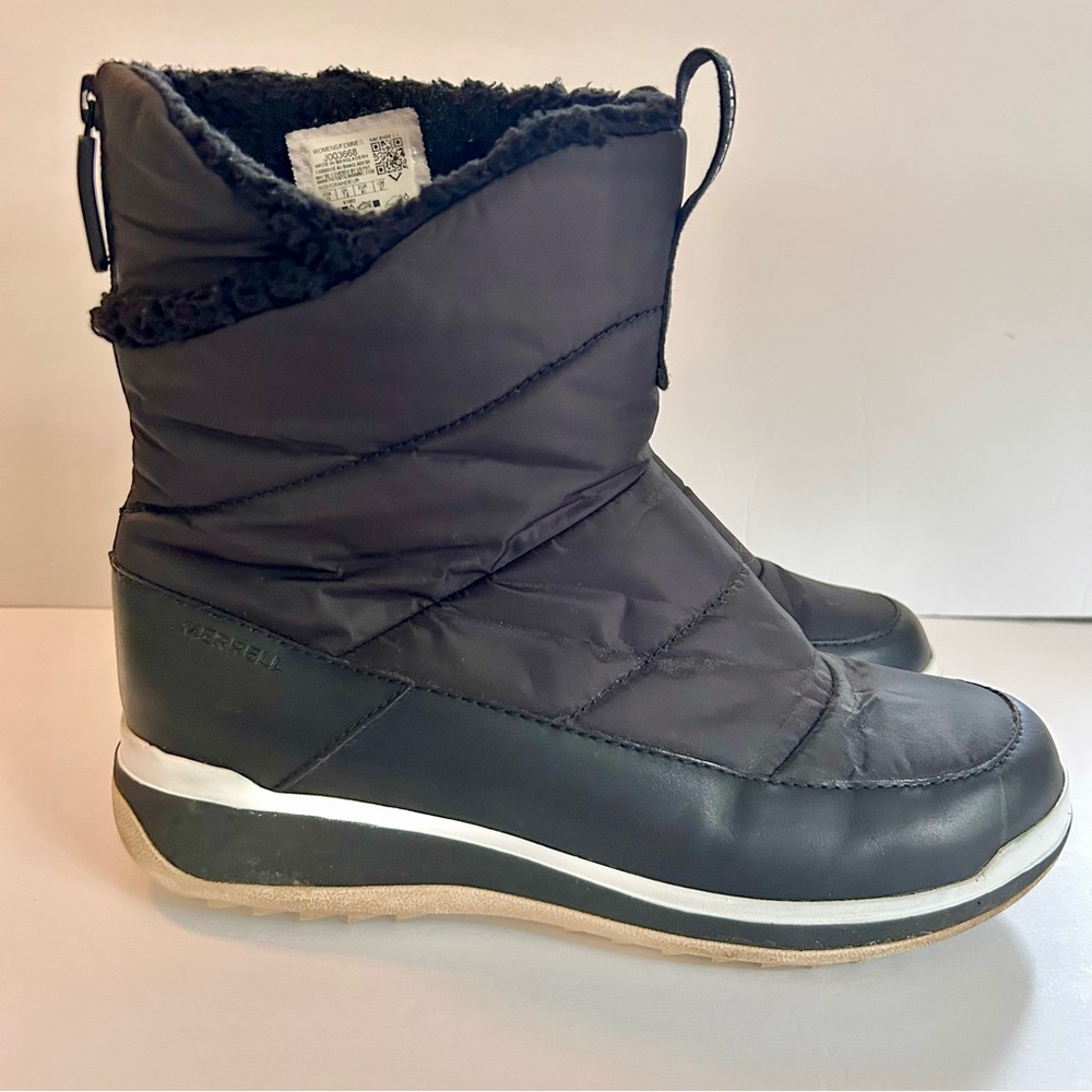 Merrell Snowcreek Mid Zip Cozy Polar Waterproof Winter Boots Black Womens 10 - Picture 6 of 14